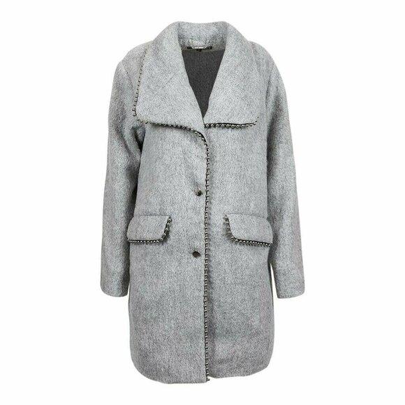 Steve Madden Womens Fall Wool Blend MIDI Coat Med Retail $200 - Picture 2 of 9